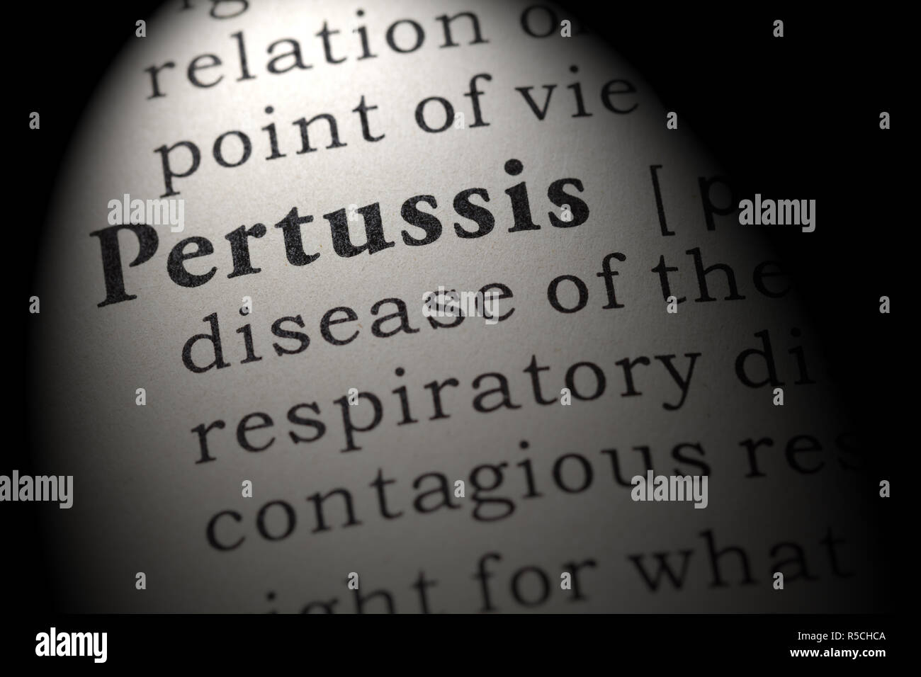 Fake Wörterbuch, Wörterbuch Definition des Wortes pertussis. Einschließlich der wichtigsten beschreibende Wörter. Stockfoto