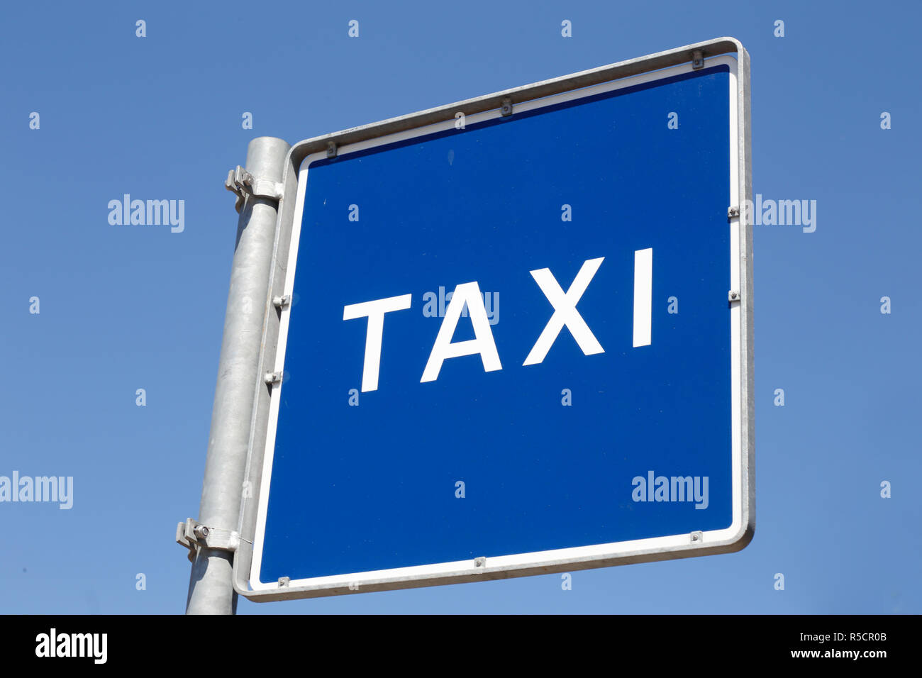 Taxistand-Zeichen Stockfoto
