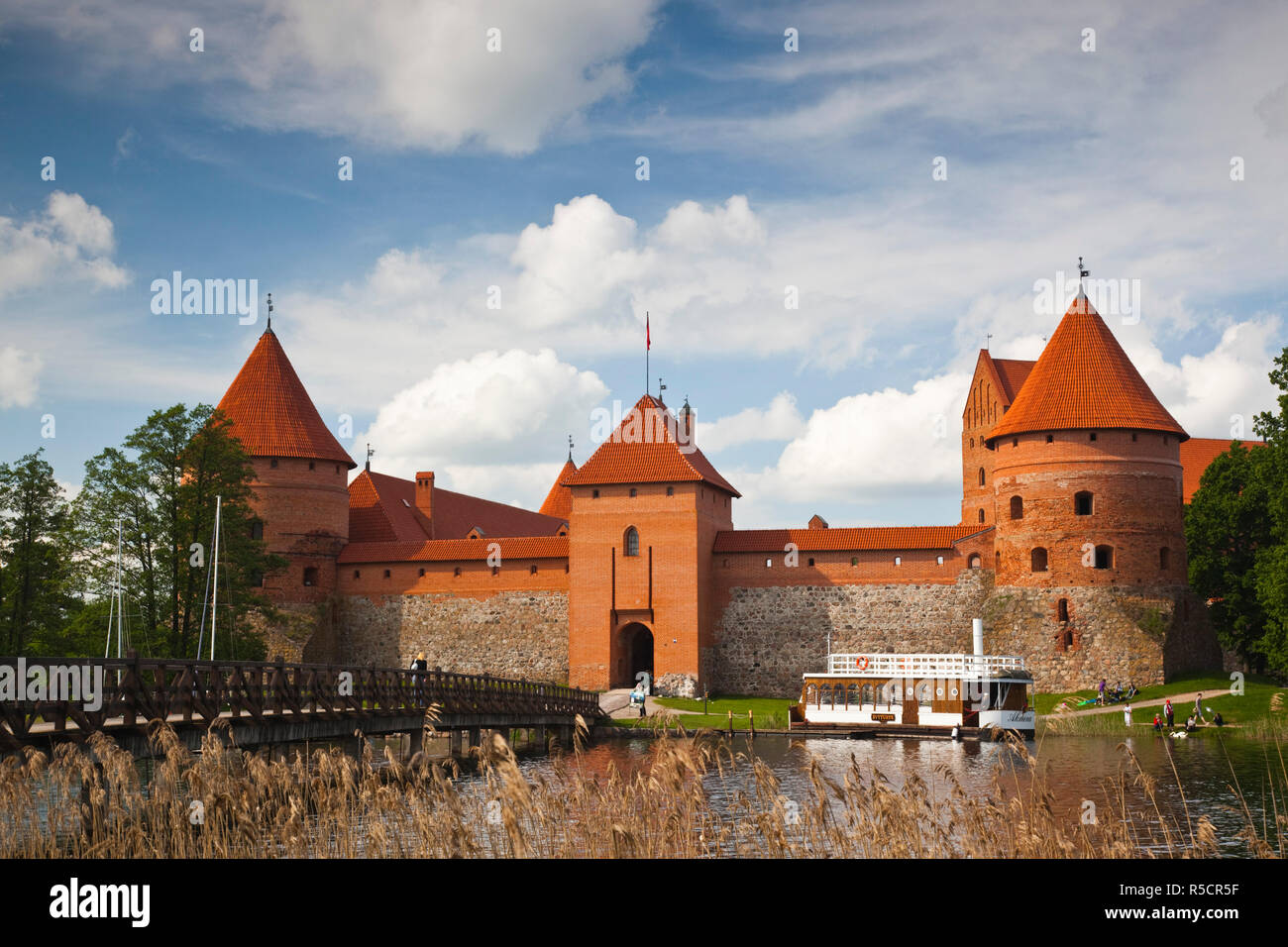 Litauen, Trakai, historischen Nationalpark Trakai Insel Burg am See Galve Stockfoto