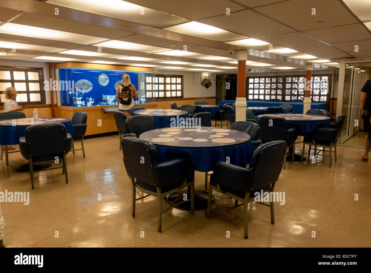 Die Wardroom, USS Midway Museum, San Diego, California, United States. Stockfoto