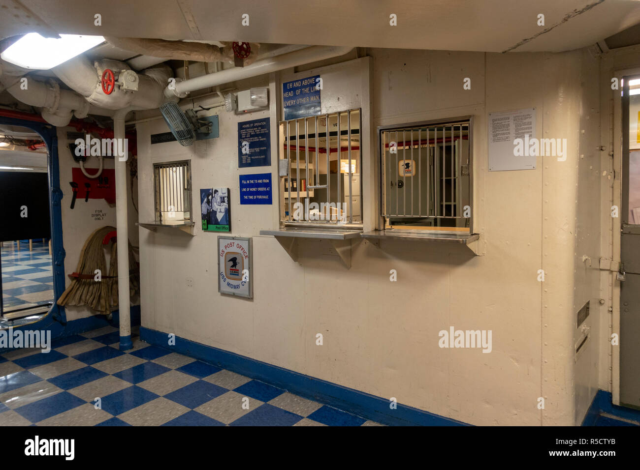 Uns Post, USS Midway Museum, San Diego, California, United States. Stockfoto