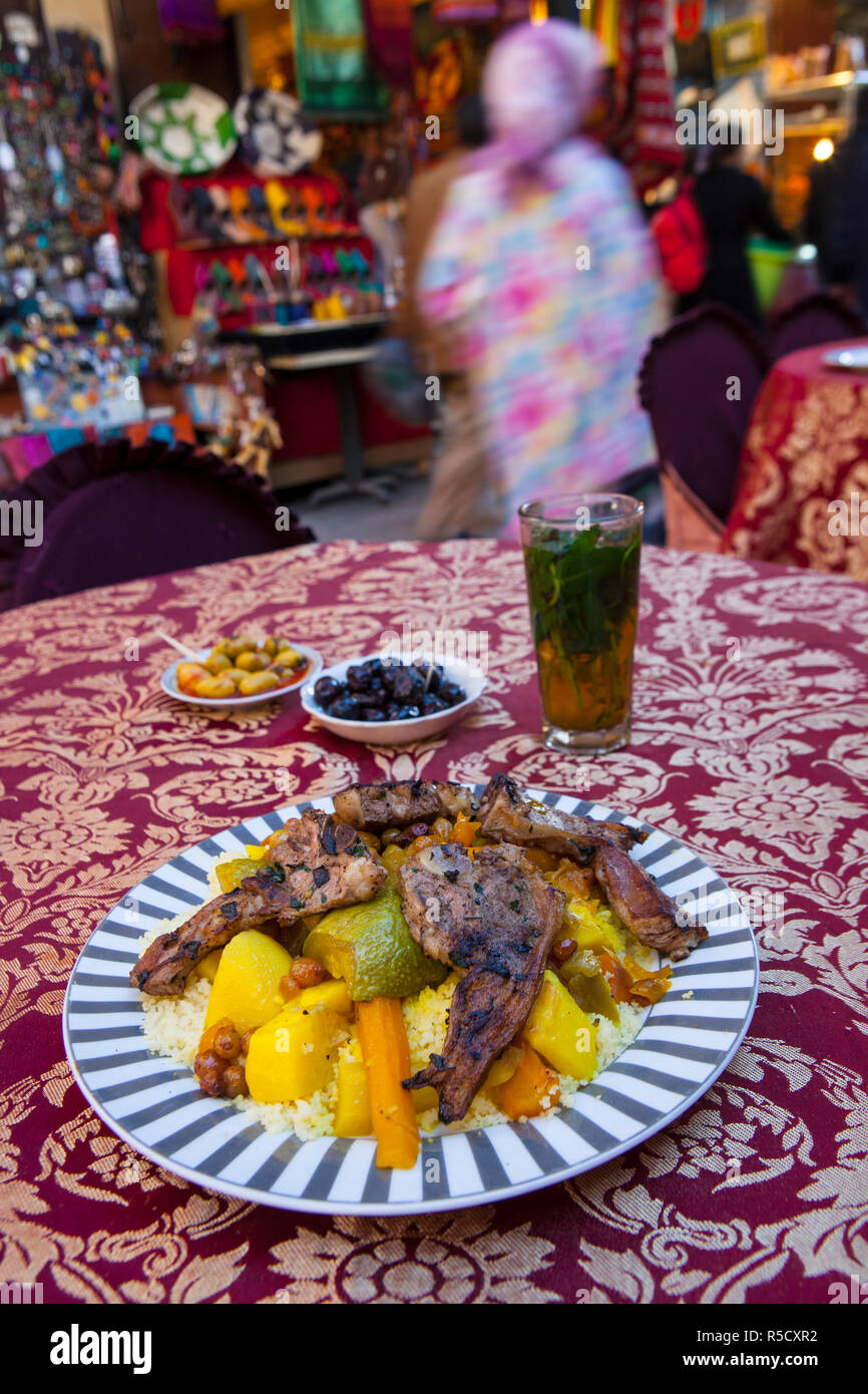 Lamm Cous Cous, der Medina Fes, Marokko Stockfoto
