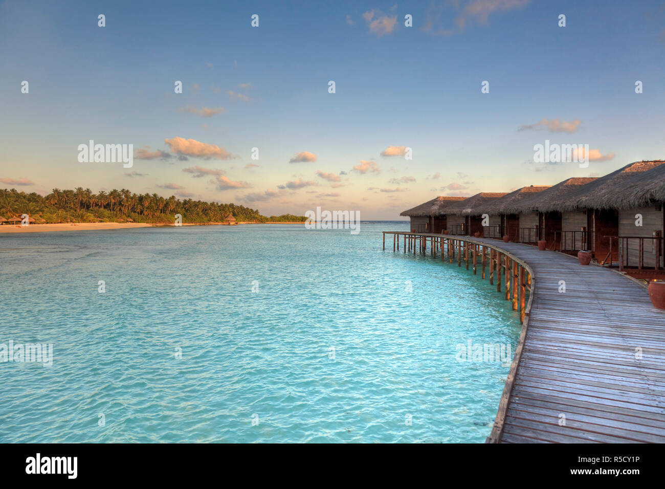 Malediven, Faafu Atoll, Filitheyo Island, Luxus-Resort Stockfoto