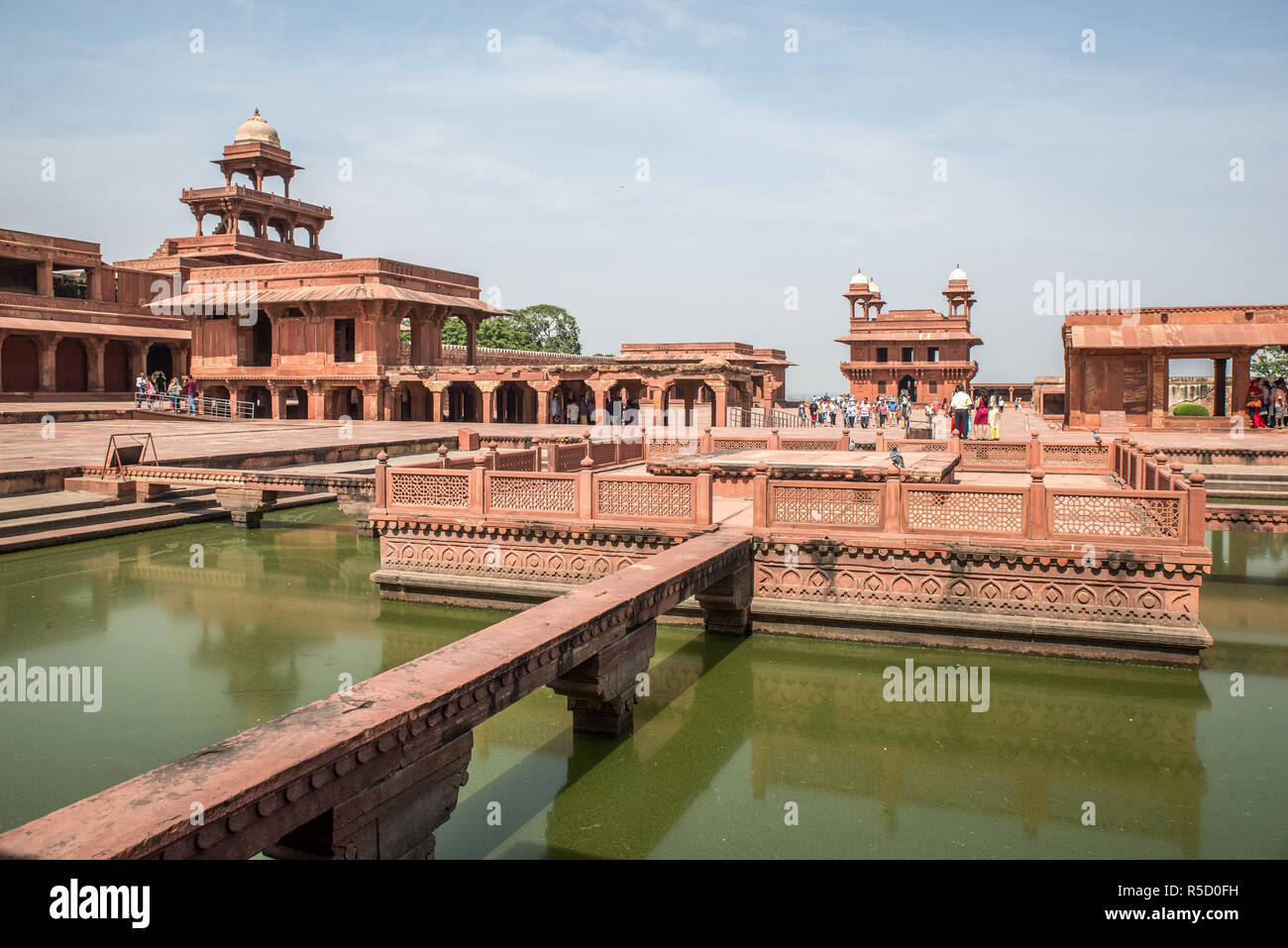 Anup Talao Zierpool im Fatehpur Sikri Fort, Uttar Pradesh, Indien Stockfoto