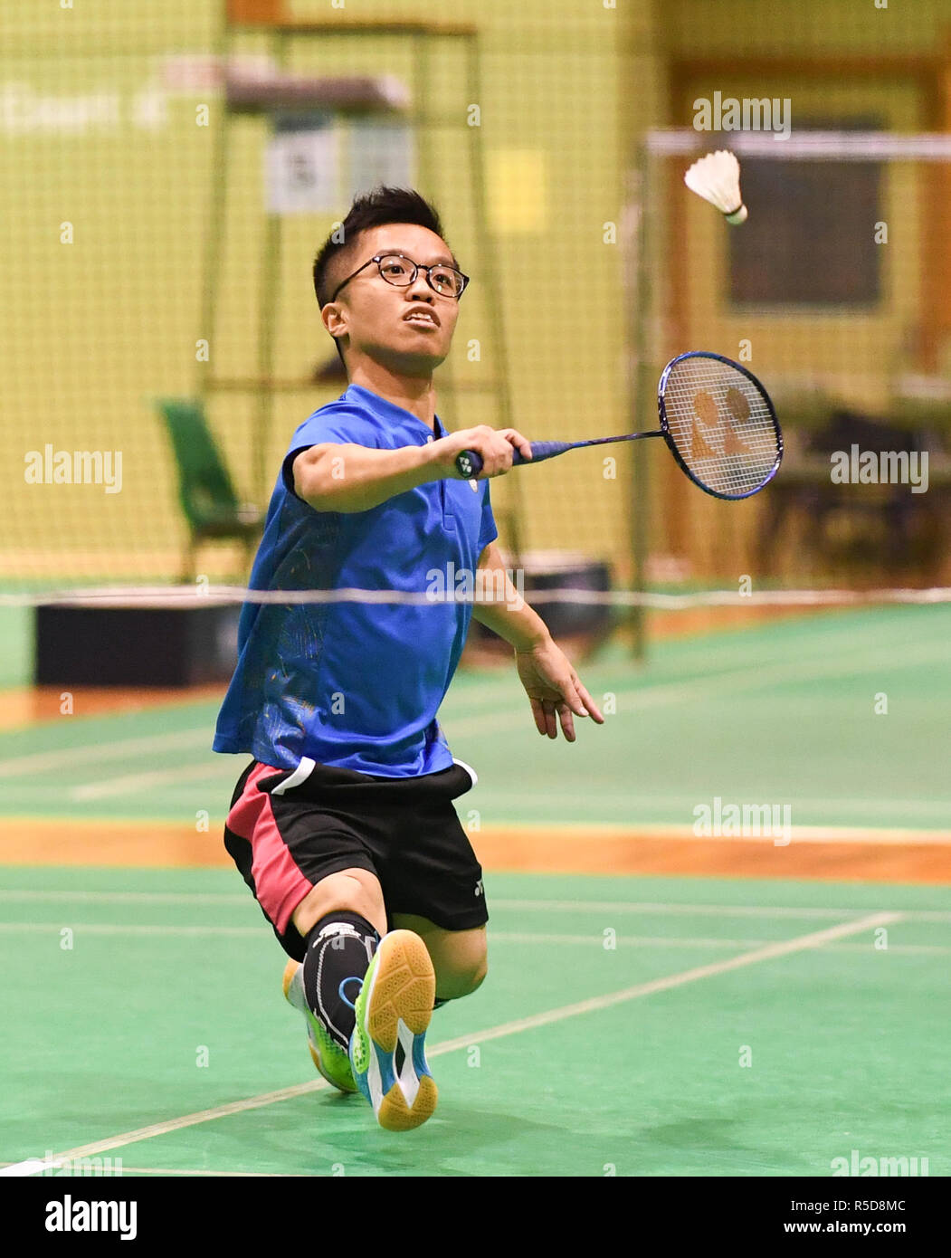 Wong Chun Yim (Hong Kong) während der KLEINWUCHS 6 Halbfinale Spiel gegen Yohei Hatakeyama (Japan). Wong gewann das Match 2-0 (21-7, 21-8) Viertelfinale Stockfoto