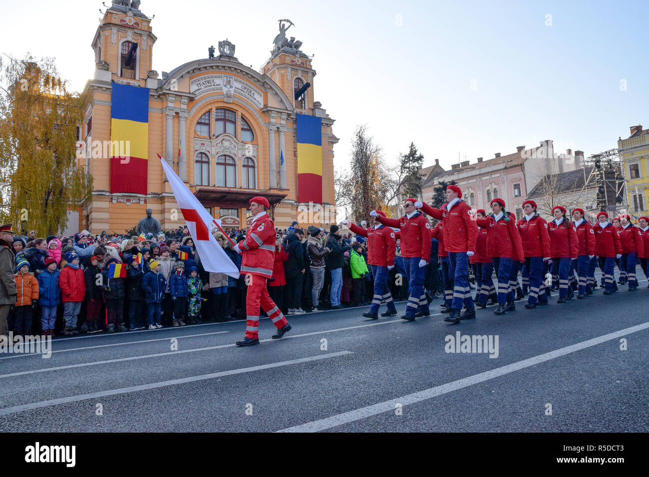 Cluj-Napoca, Rumänien, 01. Dezember 2018. Rumänien feiert 100 Jahre seit der Großen Vereinigung mit einer Militärparade in Cluj-Napoca. Credit: Vadim Ungureanu/Alamy leben Nachrichten Stockfoto