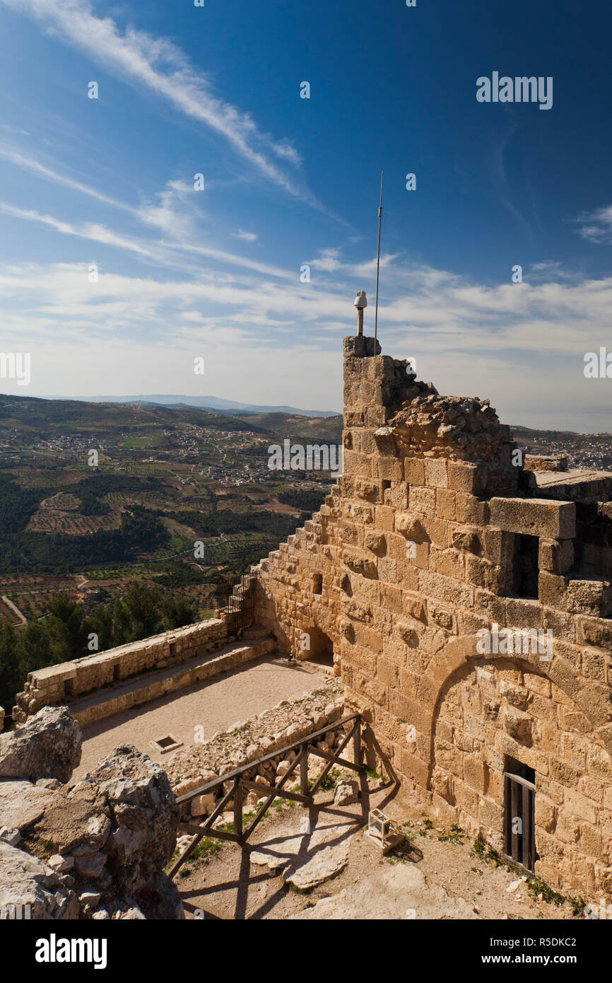 Jordan, Ajloun, Ajloun Burg Qala-Ar-Rabad gebaut 1188, außen Stockfoto