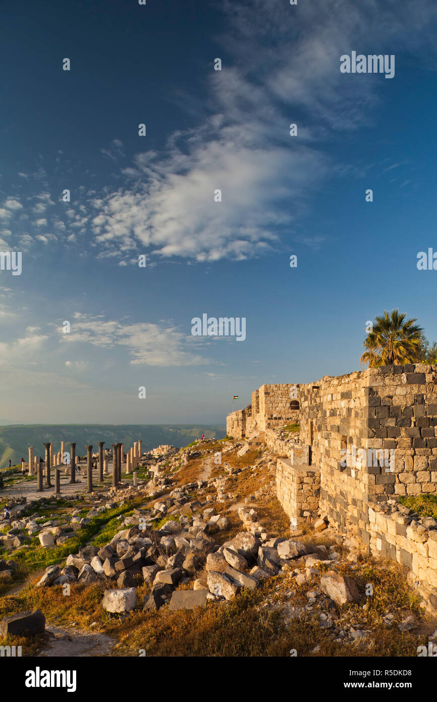 Jordan, Umm Qais Gadara, Ruinen der alten jüdischen und römischen Stadt Stockfoto