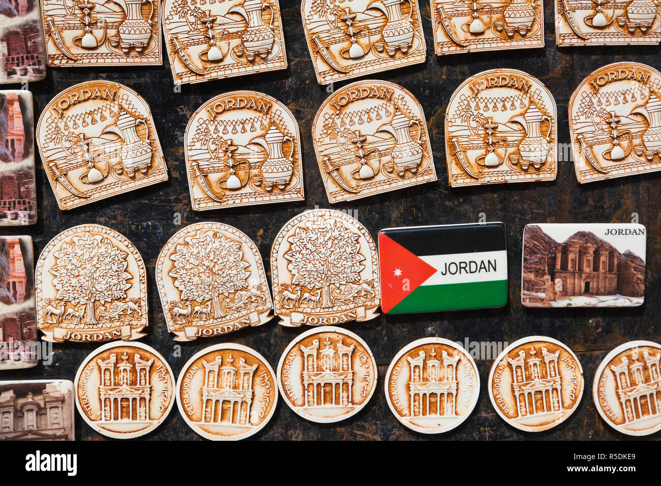 Jordan, Kings Highway, Madaba, jordanische souvenirs Stockfoto