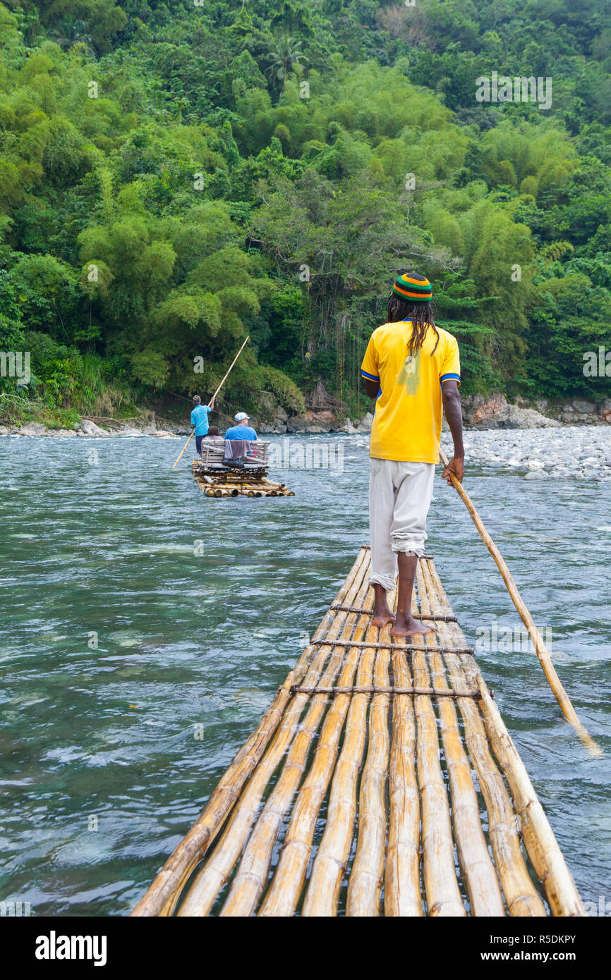 Rio Grande Rafting, Port Antonio, Portland Parish, Jamaika, Karibik (MR) Stockfoto