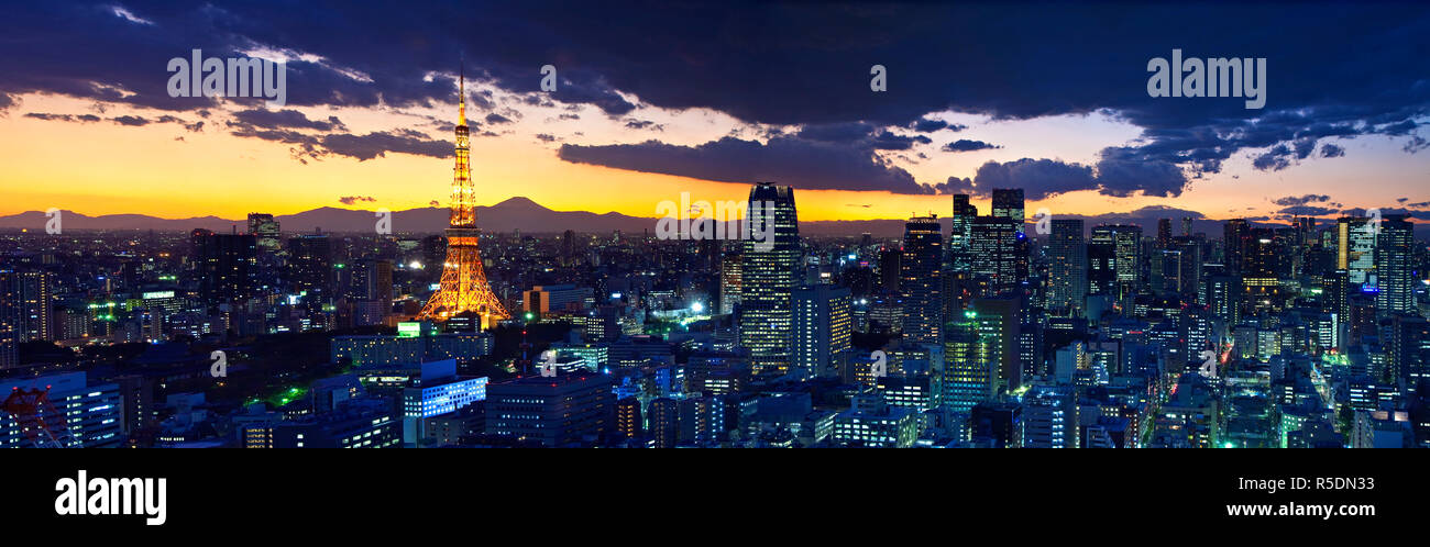 Skyline von Shiodome, Tokio, Japan Stockfoto
