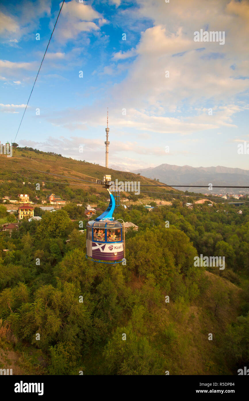 Kasachstan, Almaty, Kok-Tobe Seilbahn Stockfoto