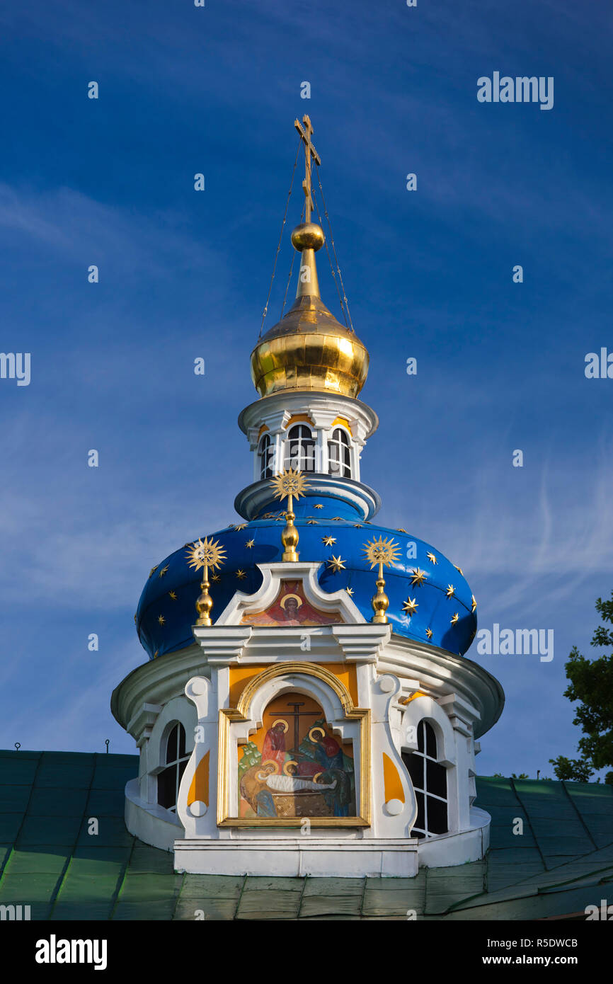 Russland, Oblast Pskow, Petschori, Petschori Kloster, Kirche Kuppel Stockfoto