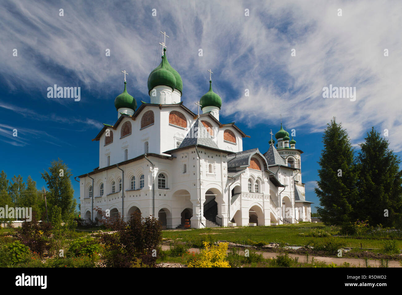 Russland, Oblast Nowgorod Welikij Nowgorod, Nikola-Vyazhischi-Kloster Stockfoto