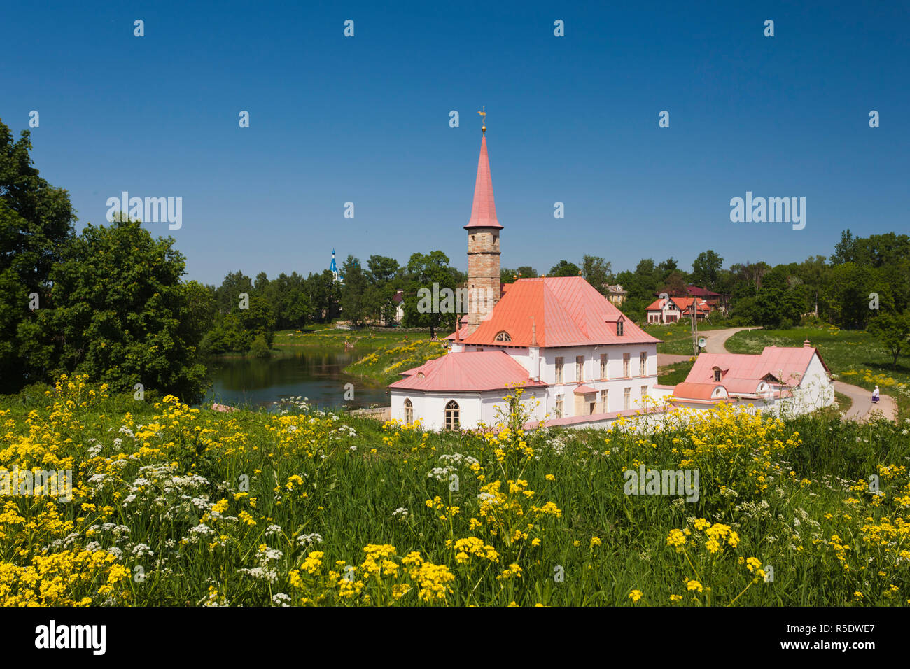 Russland, Leningradskaya Oblast, Gatschina, Prioratsky Palast, von Zar Paul I. für die Ritter des Ordens von Malta gebaut Stockfoto