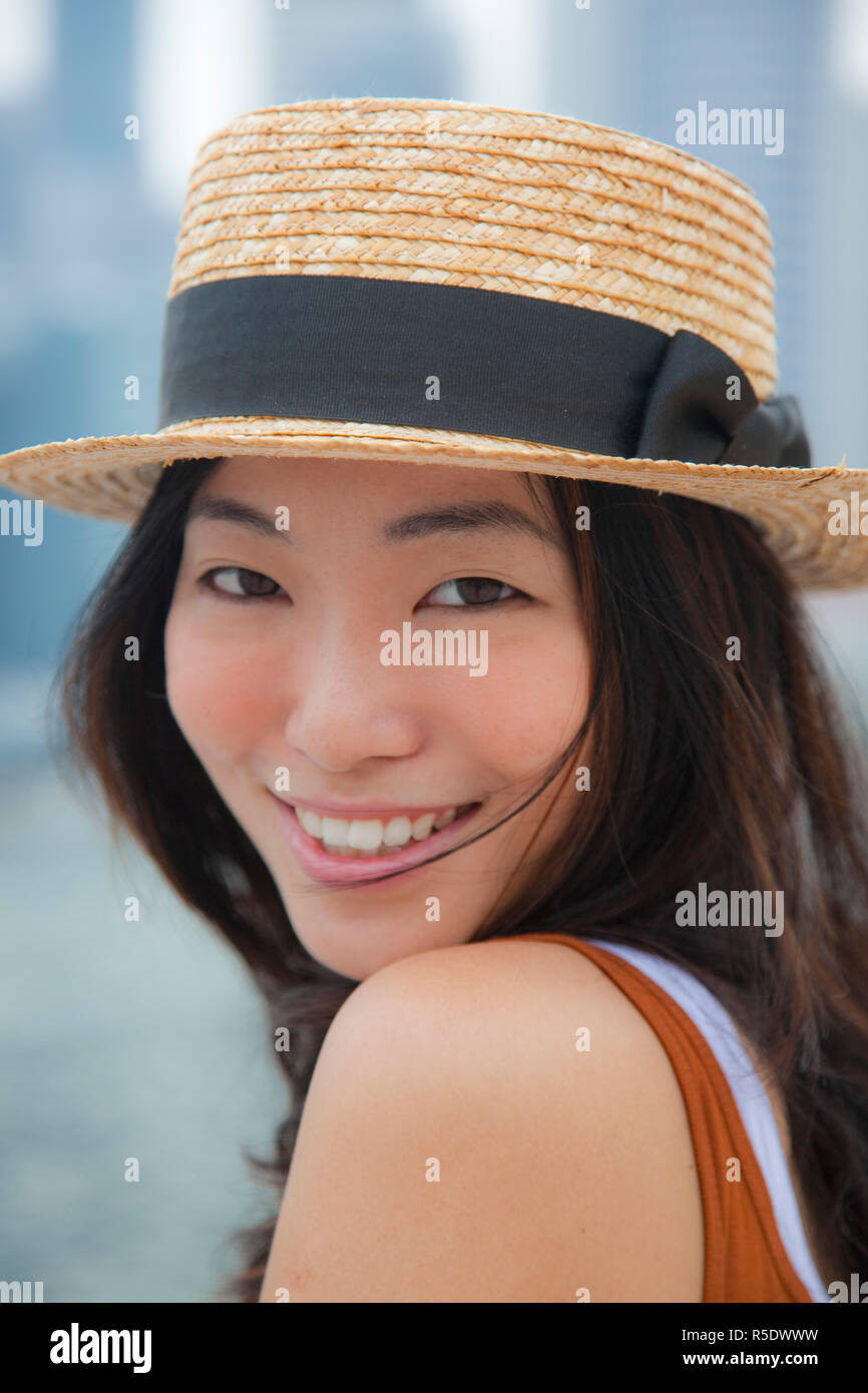 Asiatische Frau, Singapur Stockfoto