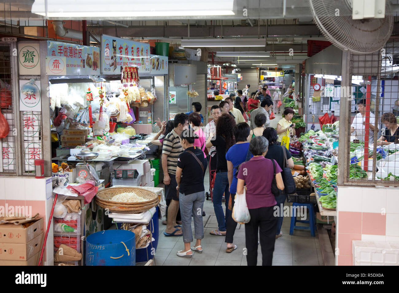 Markt in China Town, Singapur Stockfoto