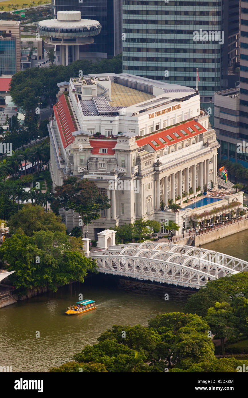 Fullerton Hotel, Singapore River, Singapur Stockfoto