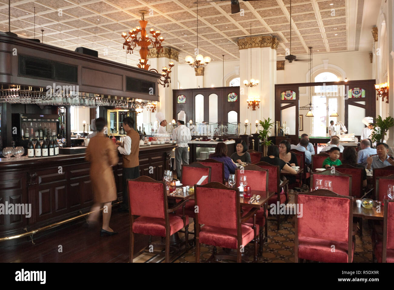 Bar im Raffles Hotel, Singapur Stockfoto