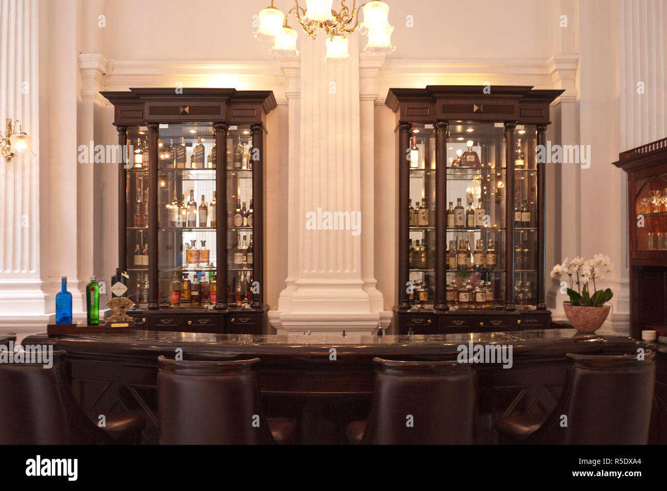 Bar im Raffles Hotel, Singapur Stockfoto