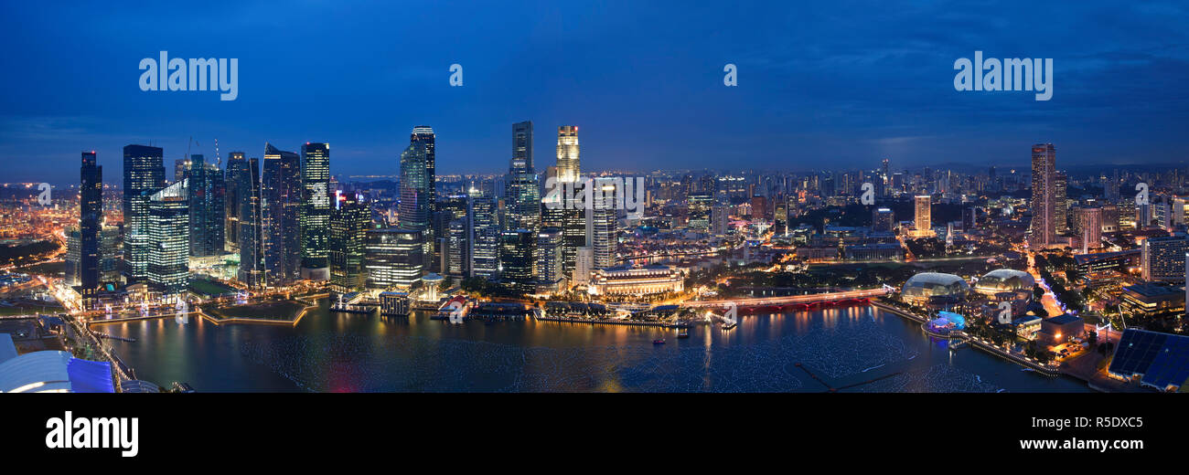 Singapur, Singapur Luftaufnahme von Singapur Skyline Stockfoto