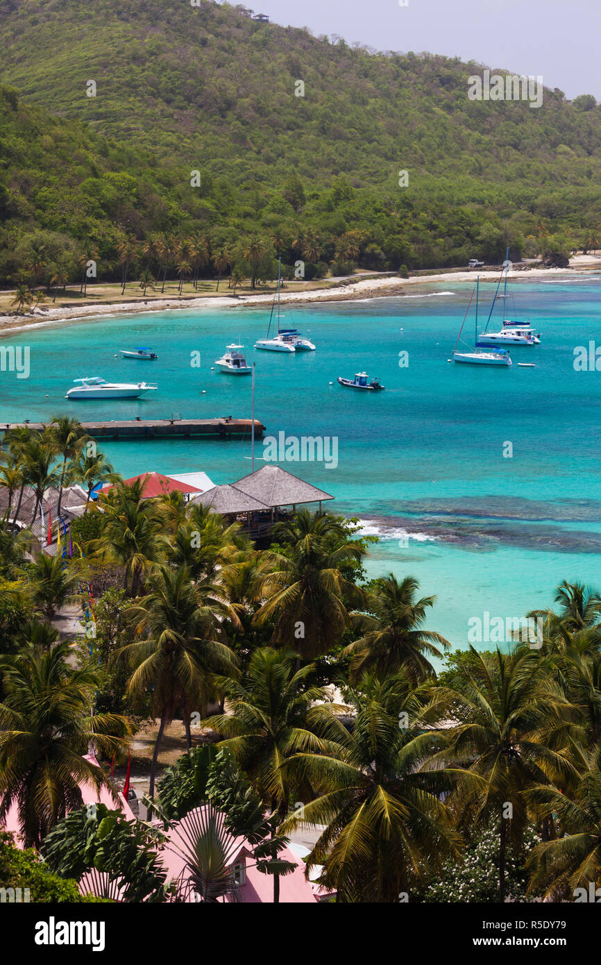 St. Vincent und die Grenadinen, Mustique, Britannia Bay Stockfoto