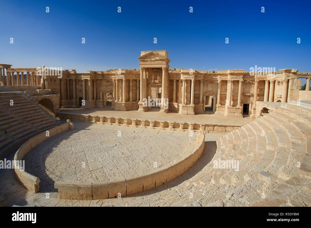 Syrien, Palmyra Ruinen (der UNESCO), Theater Stockfoto