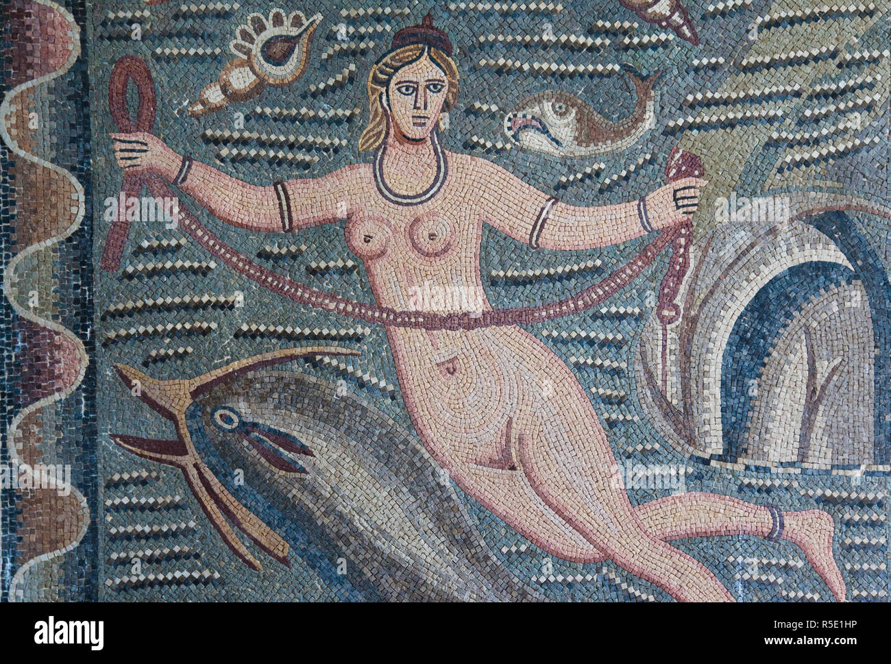 Tunesien, Sidi Bou Said, Souvenir Mosaik Stockfoto