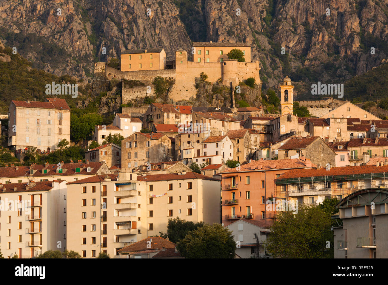 Frankreich, Korsika, Haute-Corse Abteilung, zentralen Bergregion, Corte, Stadt und Zitadelle Stockfoto