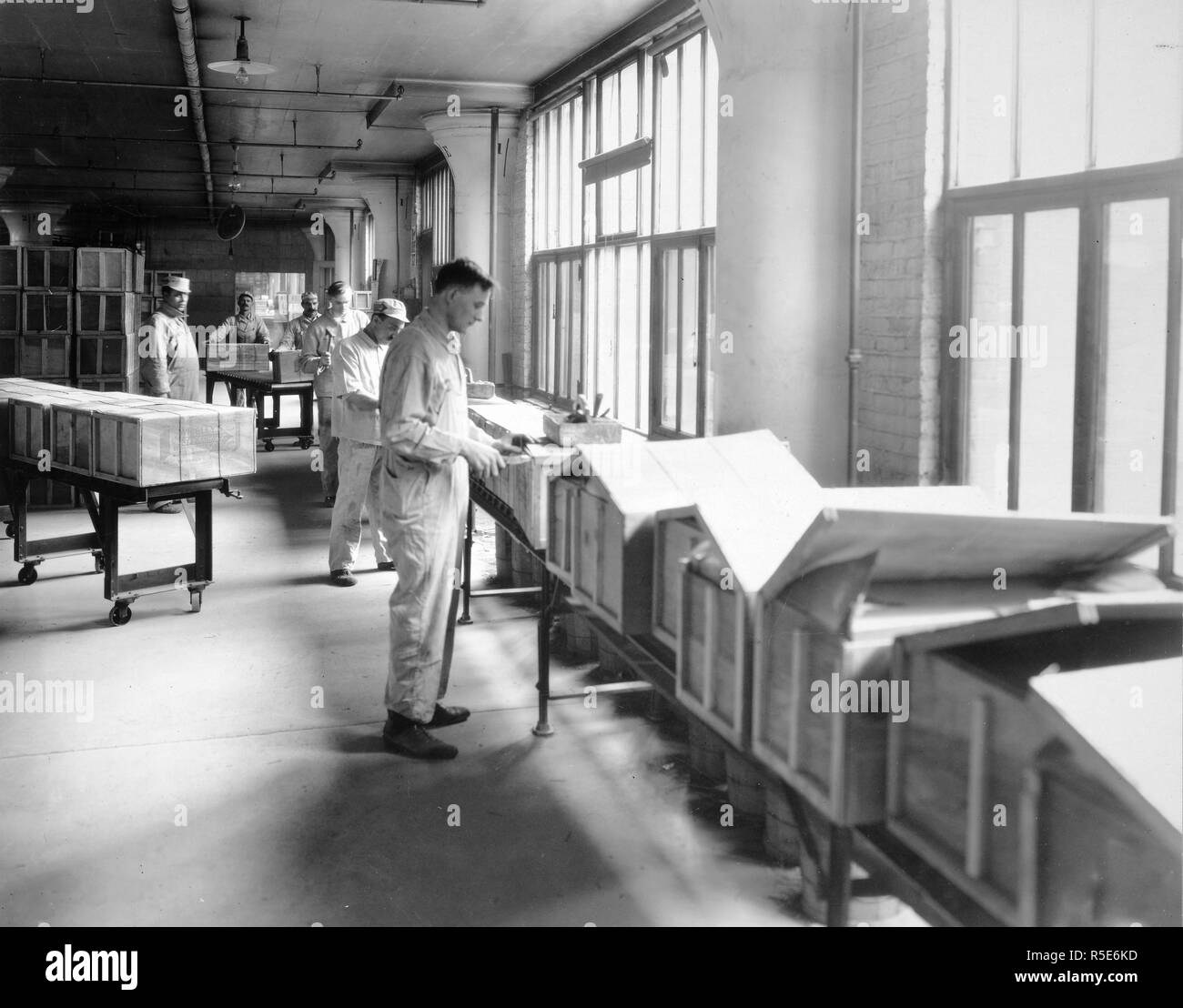 Branchen des Krieges - Kaugummi - WRIGLEY FACTORY Fall Abdichtung Abteilung Ca. 1918 Stockfoto