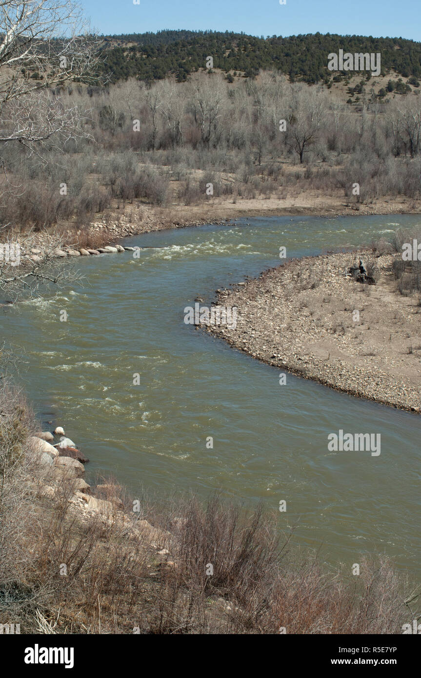 Piedra Flusses, südlichen Ute Reservierung, Colorado. Digitale Fotografie Stockfoto