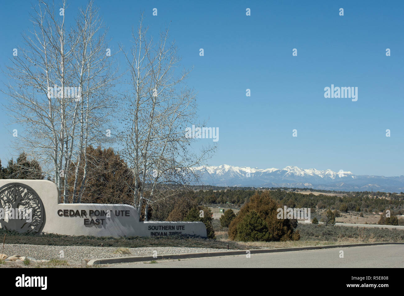 Wohngebiet, südlichen Ute Reservierung, Ignacio, Colorado. Digitale Fotografie Stockfoto