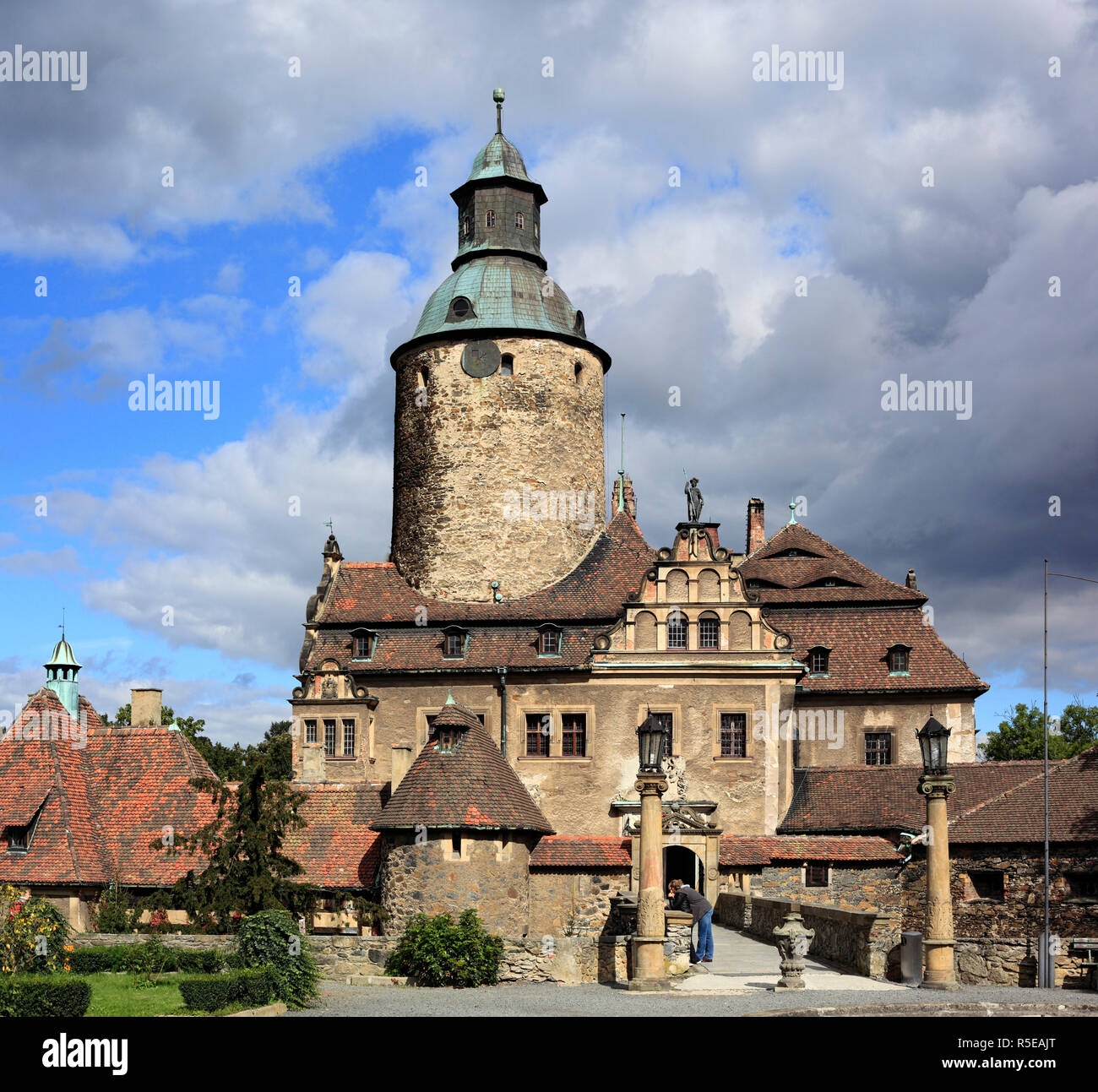 Schloss Czocha (Tzschocha, Caychow), senken Sie Schlesien, Polen Stockfoto