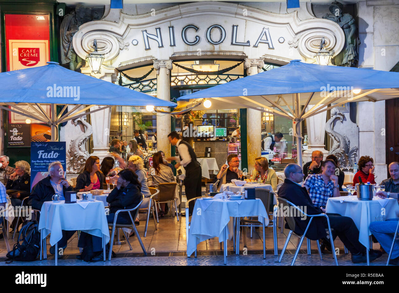 Nicola Baixa Cafe, historische Café auf Platz Rossio Lissabon Portugal Stockfoto