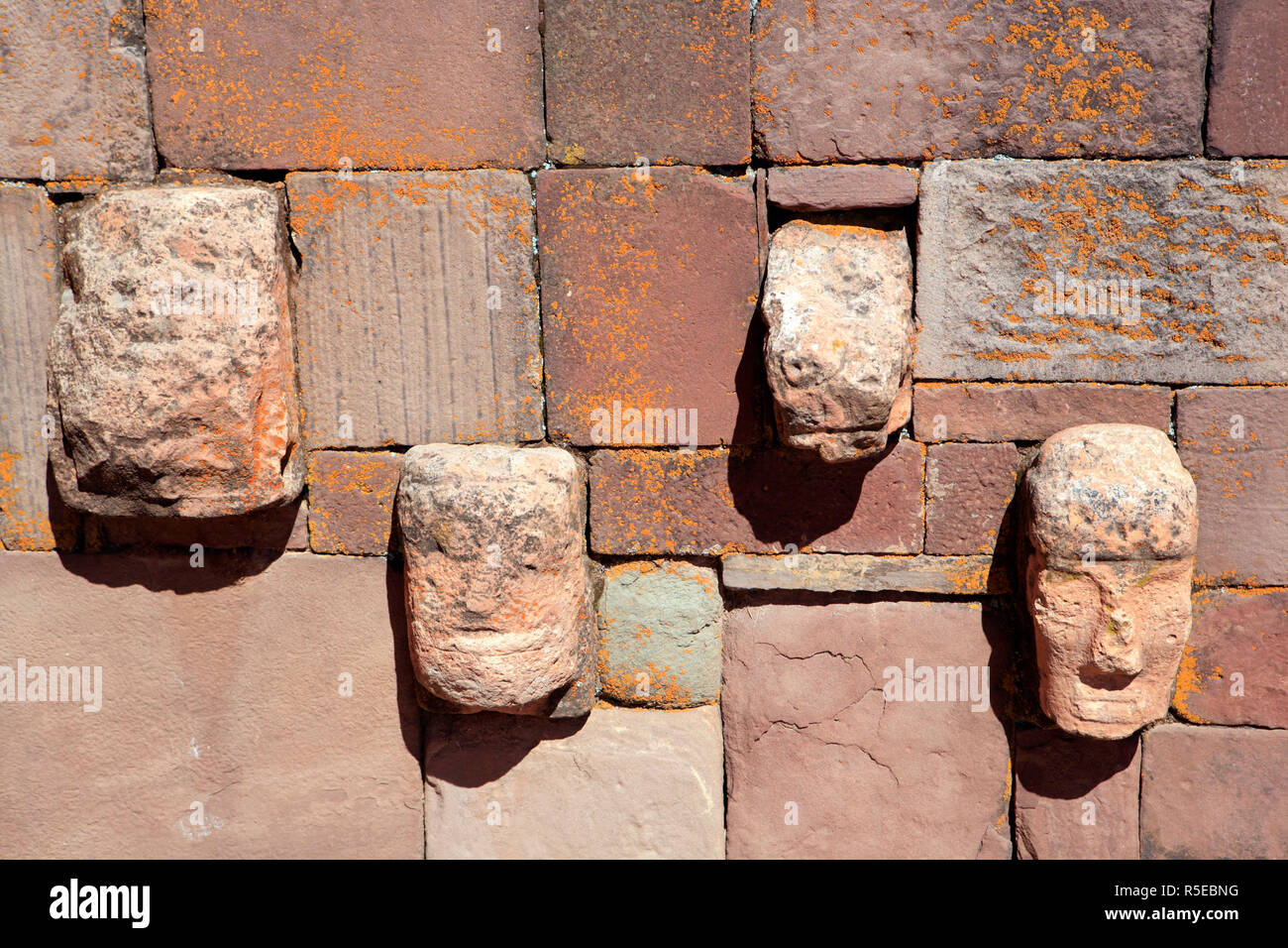 Tiwanaku, Präkolumbianischen archäologischen Stätte, Peru Stockfoto