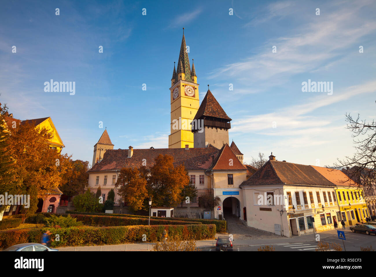 Kirche St. Margaret, Altstadt, Medias, Siebenbürgen, Rumänien Stockfoto