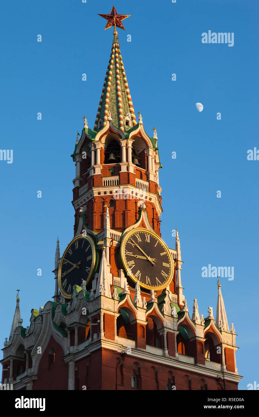 Russland, Moskau, Roter Platz, Kreml, Spasskaya Tower Stockfoto