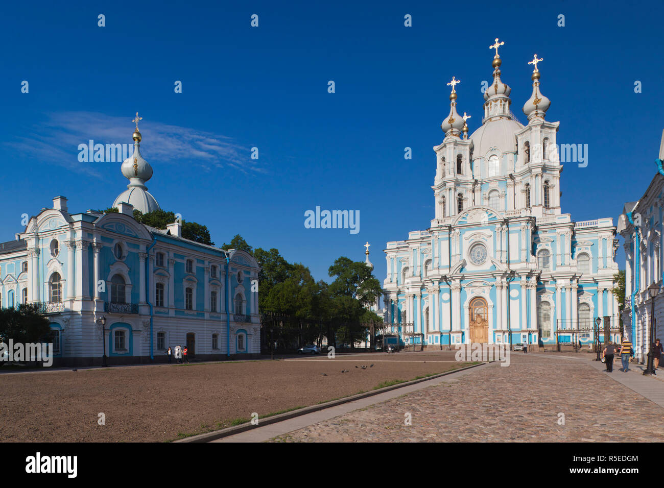 Russland, St. Petersburg, Smolny, Smolny Kathedrale Stockfoto