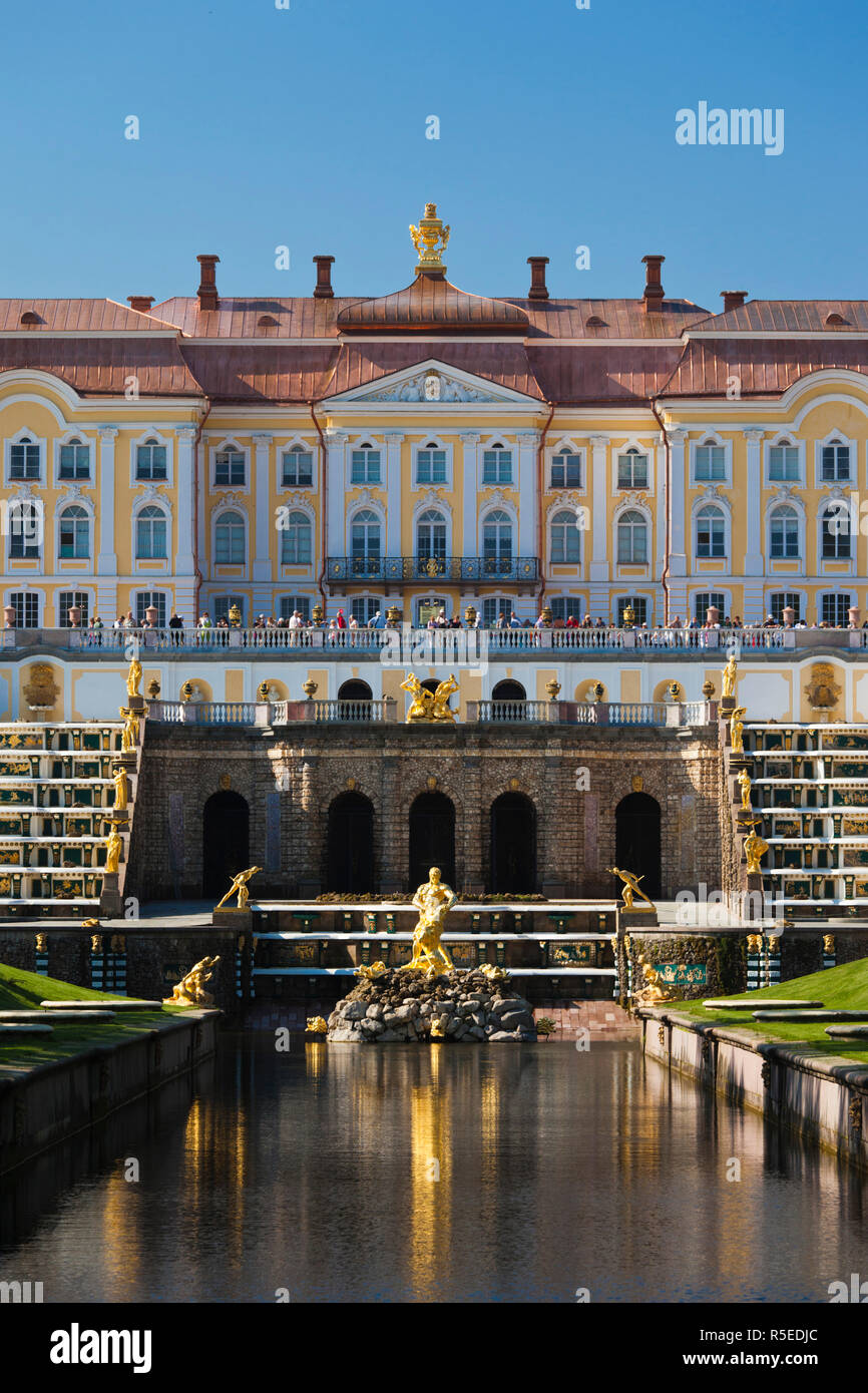Russland, St. Petersburg, Peterhof, Grand Palace Stockfoto