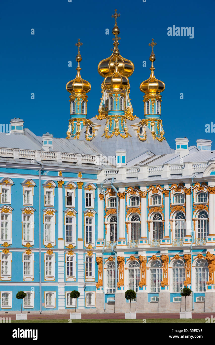 Russland, St. Petersburg, Pushkin-Tsarskoye Selo, Catherine Palace, West End Stockfoto