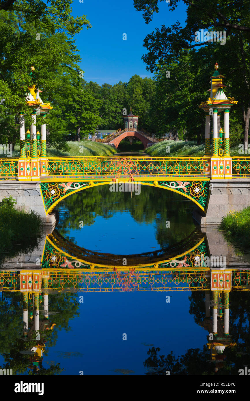 Russland, St. Petersburg, Pushkin-Tsarskoye Selo, Brücke von den chinesischen Pavillon Stockfoto