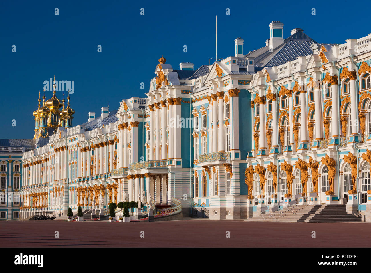 Russland, St. Petersburg, Pushkin-Tsarskoye Selo, Catherine Palace, West End Stockfoto