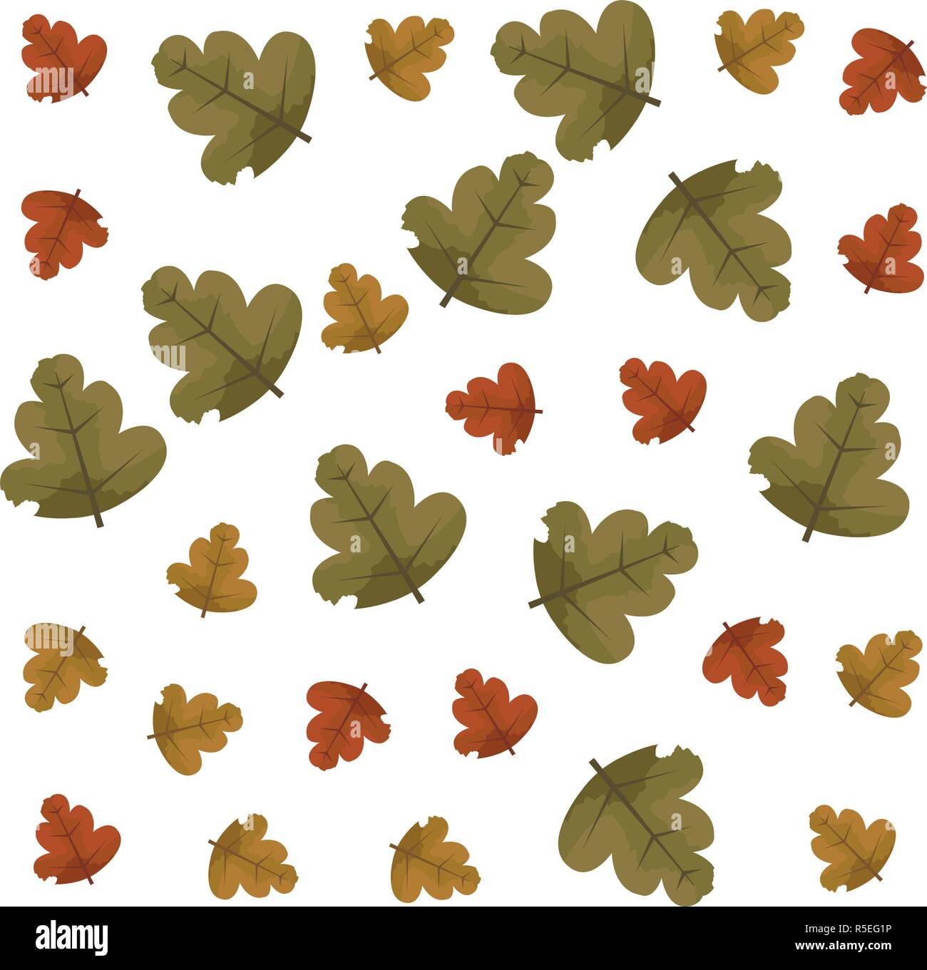 Blätter im Herbst Laub Dekoration Hintergrund Vector Illustration
