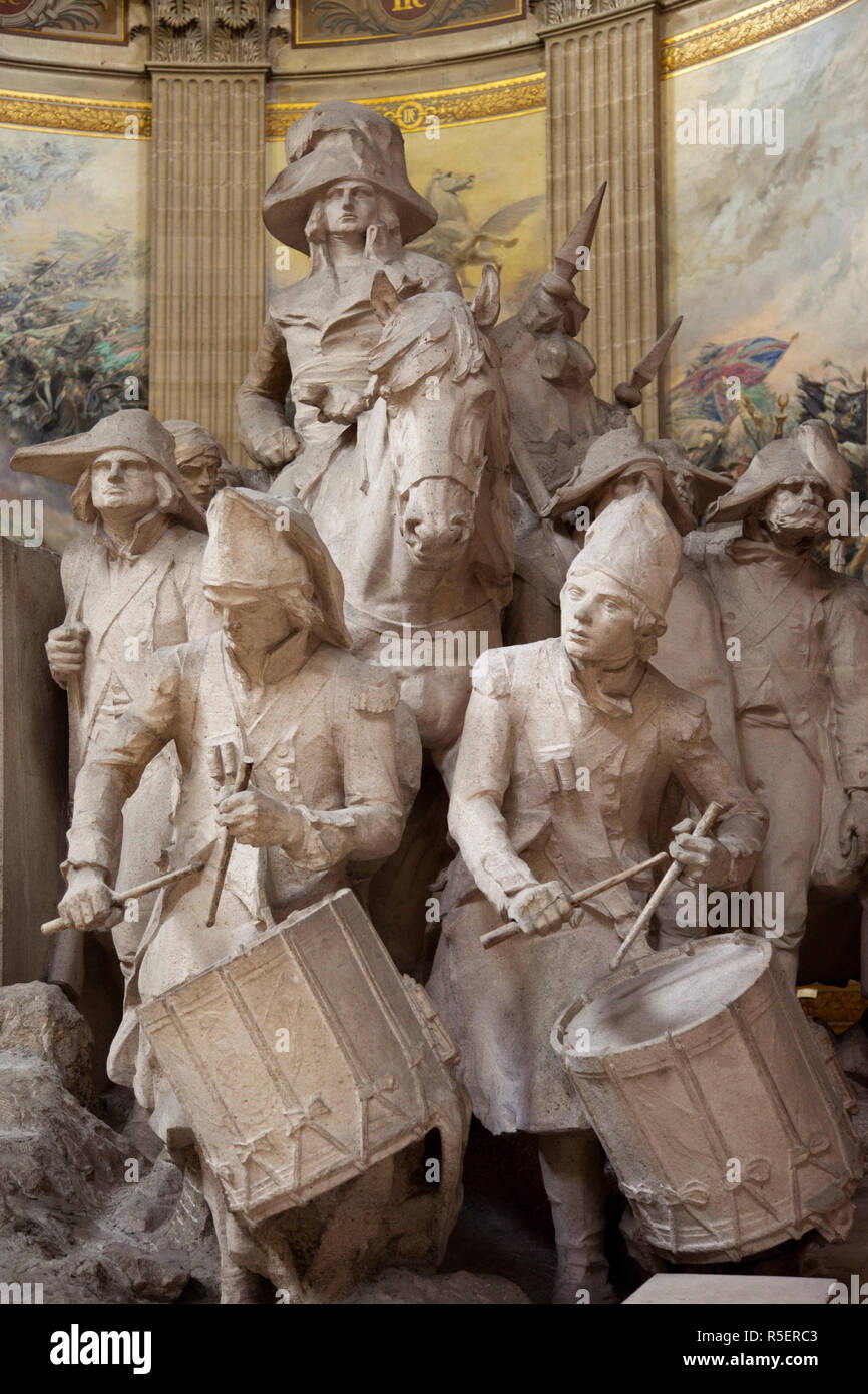 Frankreich, Paris, das Pantheon, Detail des La Convention Nationale Statue Stockfoto