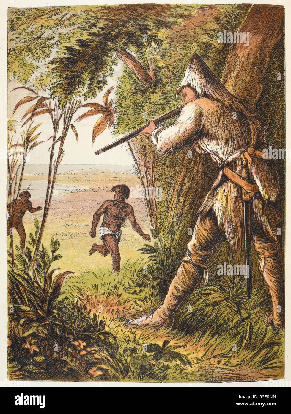 Autor Von Robinson Crusoe 5 Buchstaben Kreuzworträtsel Robinson crusoe book illustration -Fotos und -Bildmaterial in hoher