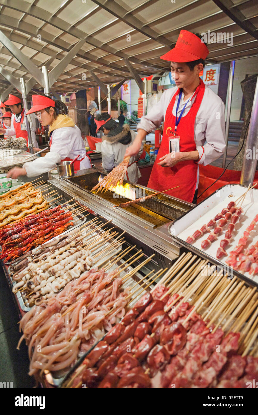 China, Beijing Wangfujing Street, Donghuamen Night Food Market Stockfoto