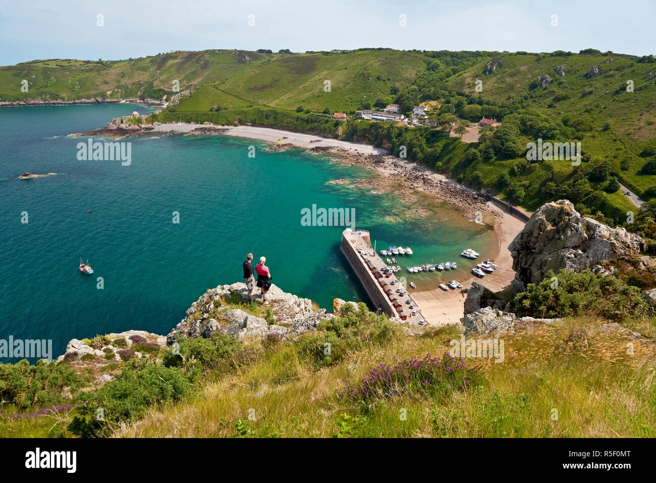 Bonne Nuit Bay, Jersey, Channel Islands, Großbritannien Stockfoto