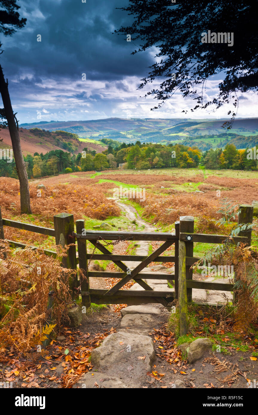 Großbritannien, England, Derbyshire, Peak District National Park, von stanage Edge Stockfoto