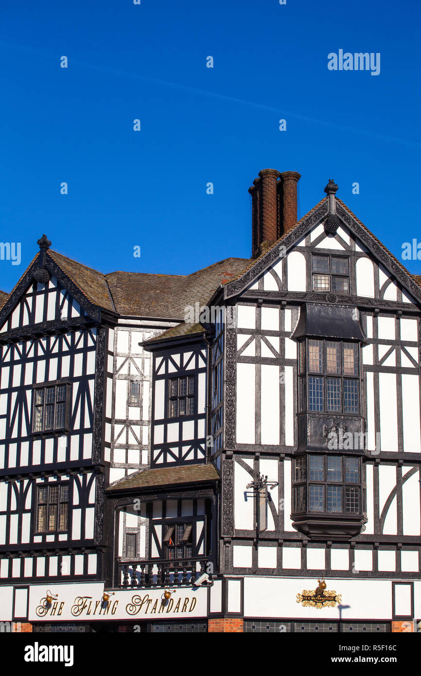 Großbritannien, England, Birmingham, Coventry, Tudor Gebäude im Stadtzentrum Stockfoto