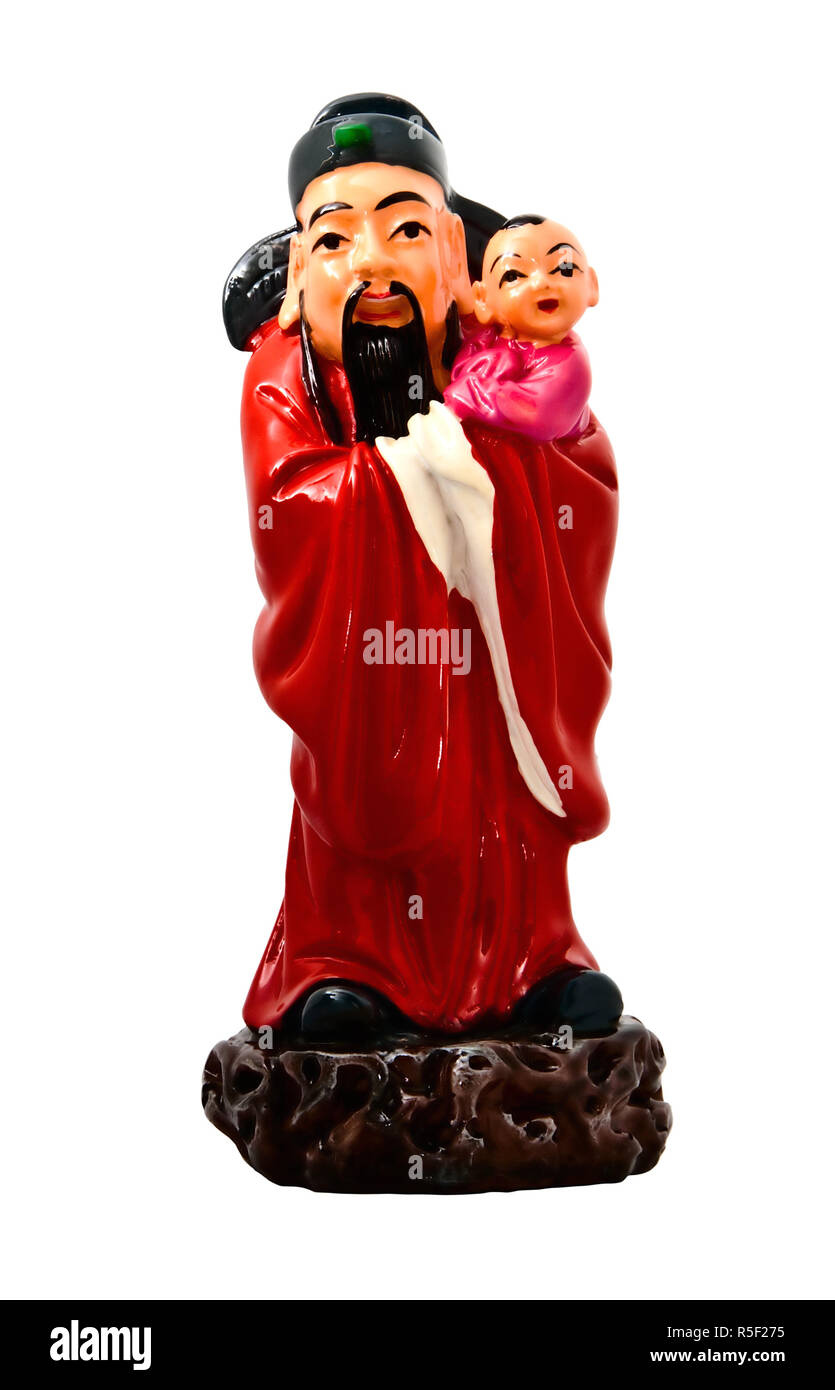 Statuette der chinesischen Gottheiten Stockfoto